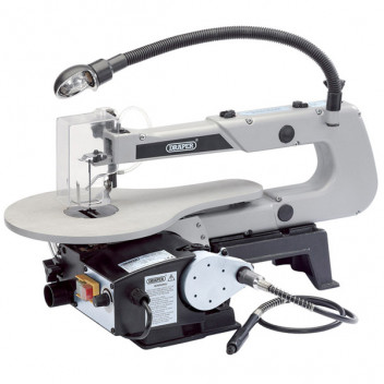Draper 22791 - 405mm Variable Speed Fretsaw with Flexible Drive Shaft and Worklight (90W)