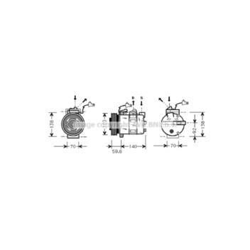  SBAK065 - Compressor (A/C)