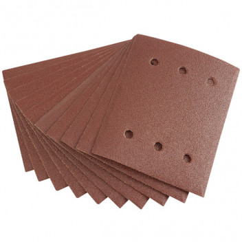 Draper 73524 - Ten 115 x 145mm 80 Grit Aluminium Oxide Sanding Sheets