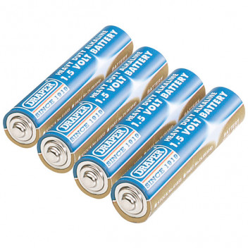 Draper 61833 - 4 Heavy Duty AAA-Size Alkaline Batteries