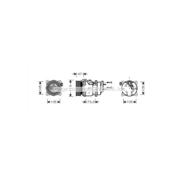 AVA PEK242 - Compressor (A/C)