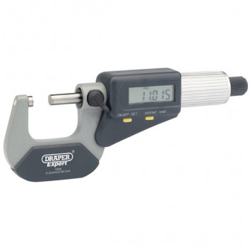 Draper Expert 46599 - Expert Dual Reading Digital External Micrometer - 0-25mm/0-1"