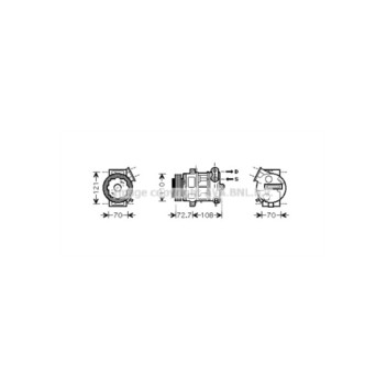 AVA OLAK419 - Compressor (A/C)