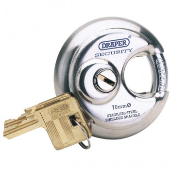 Draper Expert 64209 - Expert 70mm Diameter Stainless Steel Padlock and 2 Keys