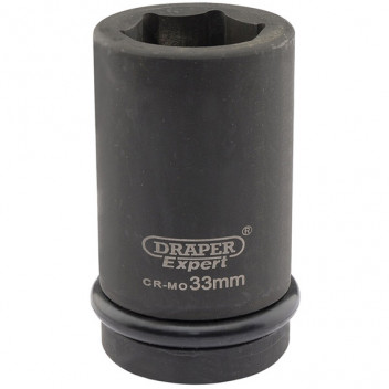 Draper Expert 05147 - Expert 33mm 1" Square Drive Hi-Torq&#174; 6 Point Deep Impac