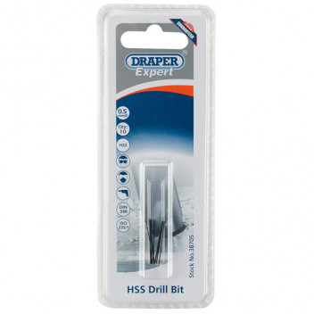 Draper Expert 38705 - Expert 0.5mm HSS Drills Card Of 10