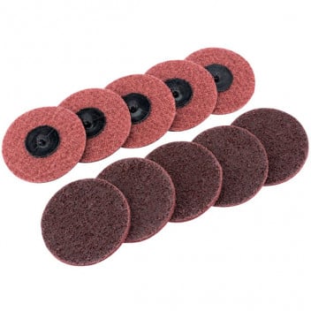 Draper 75627 - Ten 75mm Polycarbide Abrasive Pads (Medium)