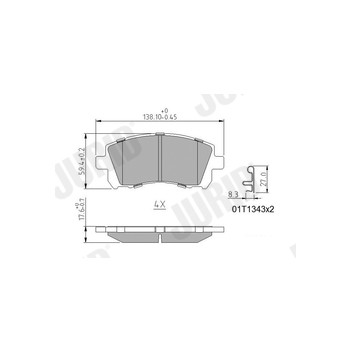 Jurid 572423J - Brake Pad Set (Front)