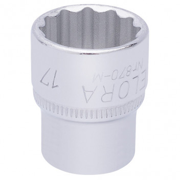 25937 - 17mm 3/8" Square Drive Elora Bi-Hexagon Socket