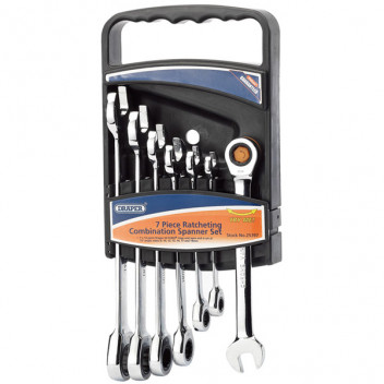 Draper 25397 - Draper Hi-Torq® Metric Ratcheting Combination Spanner Set (7 Piece)