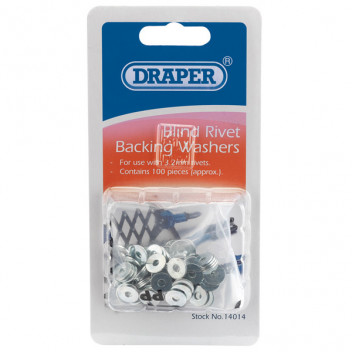 Draper 14014 - 100 x 3.2mm Rivet Backing Washers