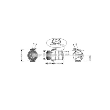 AVA OLAK316 - Compressor (A/C)