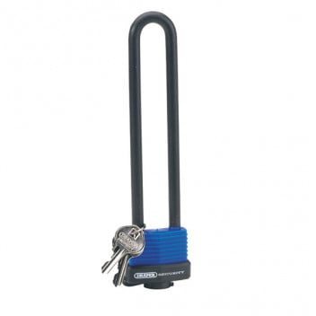 Draper 62952 - U Bar Extra Long Shackle Lock with 2 Keys