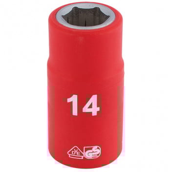 Draper Expert 31789 - 1/2" Sq. Dr. Fully Insulated VDE Socket (14mm)