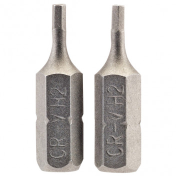 Draper 63945 - 2mm 1/4" Hex. Hexagonal Insert Bit 25mm Long x 2