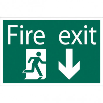 Draper 72446 - 'Fire Exit Arrow Down' Safety Sign
