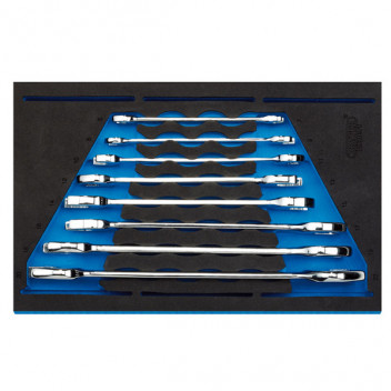 Draper Expert 63524 - Open Ended Spanner Set in 1/4 Drawer EVA Insert Tray (8 Piece)
