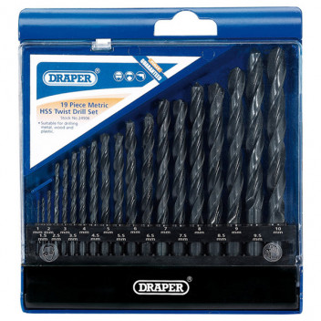 Draper 24906 - Metric HSS Drill Set (19 Piece)