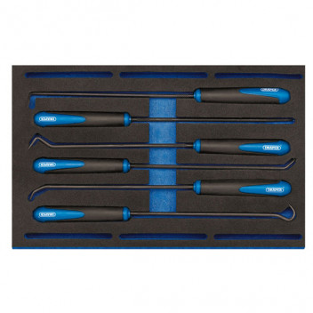 Draper Expert 63494 - Long Reach Hook and Pick Set in 1/4 Drawer EVA Insert Tray (6 Piece)