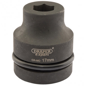 Draper Expert 05098 - Expert 17mm 1" Square Drive Hi-Torq&#174; 6 Point Impact Socket