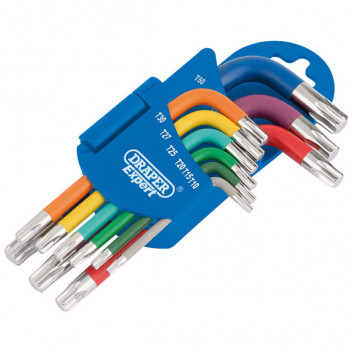 Draper Expert 66135 - Metric Coloured Short Arm Draper TX-STAR® Key Set (9 Piece)
