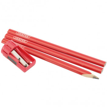 Draper 50990 - Carpenter's Pencil and Sharpener Set