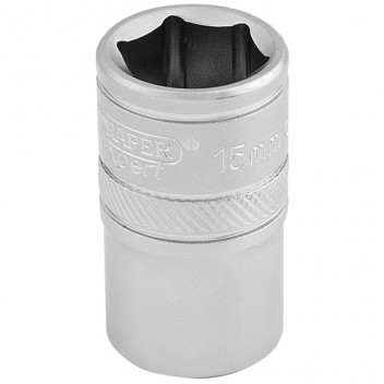 Draper Expert 16605 - 1/2" Square Drive 6 Point Metric Socket (15mm)