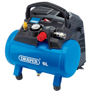 Draper 02115 - 6L Oil-Free Air Compressor (1.2kW)