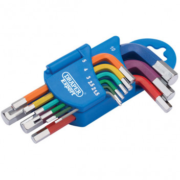 Draper Expert 66126 - Metric Coloured Short Arm Hexagon Key Set (9 Piece)