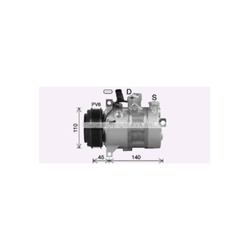 AVA MSAK747 - Compressor (A/C)