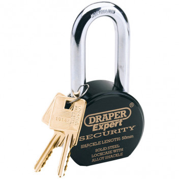 Draper Expert 64207 - Expert 63mm Heavy Duty Stainless Steel Padlock and 2 Keys