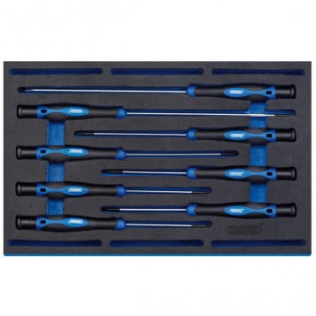 Draper Expert 63399 - Extra Long Precision Screwdriver Set in 1/4 Drawer EVA Insert Tray (8 Piece)