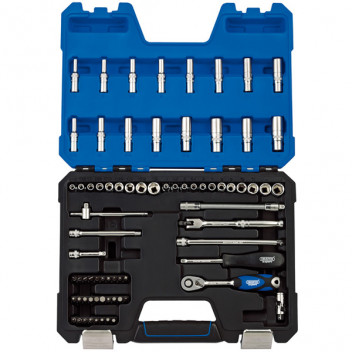 Draper Expert 16448 - 1/4" Sq. Dr. MM/AF Combined Socket Set (75 Piece)