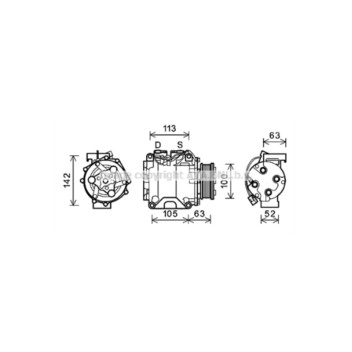 AVA HDAK237 - Compressor (A/C)