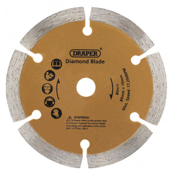 Draper 25976 - 89mm Diamond Blade for Storm Force&#174; Mini Plunge Saw