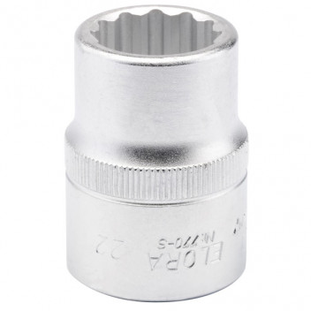 00707 - 22mm 3/4" Square Drive Elora Bi-Hexagon Socket