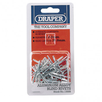 Draper 13555 - 50 x 3.2mm x 10.8mm Blind Rivets