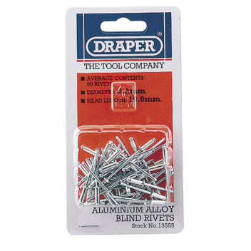 Draper 13555 - 50 x 3.2mm x 10.8mm Blind Rivets