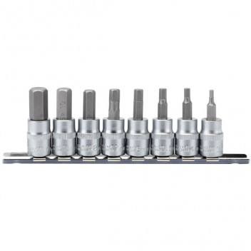 Draper Expert 16285 - 3/8" Sq. Dr. Hexagonal Socket Bit Set (8 piece)