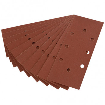 Draper 63633 - Ten 232 x 92mm 120 Grit Aluminium Oxide Sanding Sheets for 63128 Random Orbit Sander