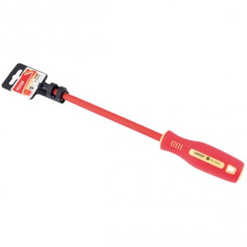 Draper 54272 - 8mm x 200mm Fully Insulated Plain Slot Screwdriver. (Display Packed)