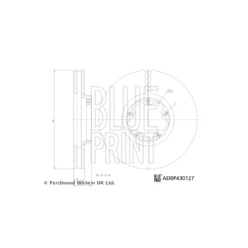 Blue Print ADBP430127 - Brake Disc (Front)