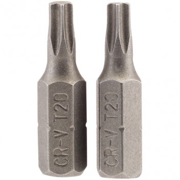 Draper 66430 - T20 1/4" Hex. Draper TX-STAR® Insert Bit 25mm Long x 2