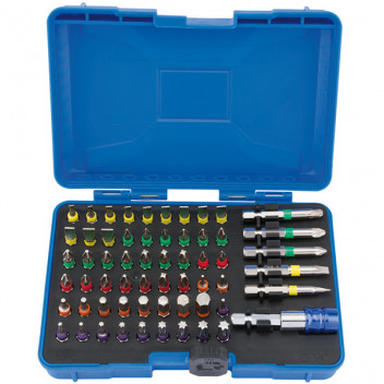 Draper 82405 - Coloured Screwdriver Bit Set (60 piece)