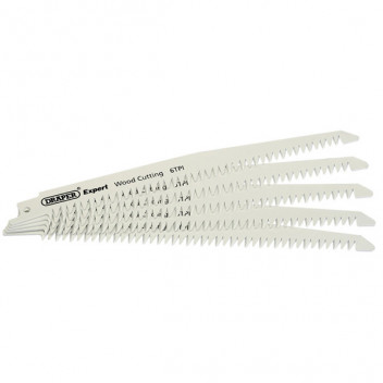 Draper Expert 02305 - Expert 150mm 6tpi Bi-Metal Reciprocating Saw Blades for Wood Cutting - Pack of 3 Blades