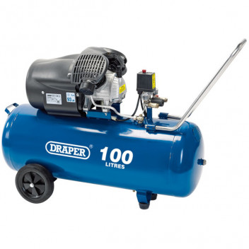 Draper 65396 - 100L V-Twin Air Compressor (2.2kW)