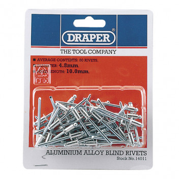 Draper 14011 - 50 x 4.8mm x 10mm Blind Rivets