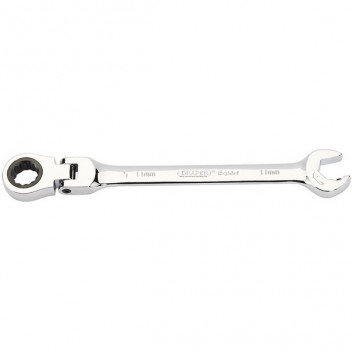 Draper Expert 06855 - Metric Combination Spanner with Flexible Head and Double Rat