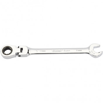 Draper Expert 06855 - Metric Combination Spanner with Flexible Head and Double Ratcheting Features (11mm)