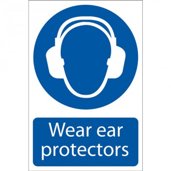 Draper 72063 - 'Ear Protectors' Mandatory Sign